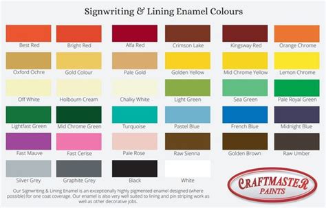 craftmaster paints colour chart.